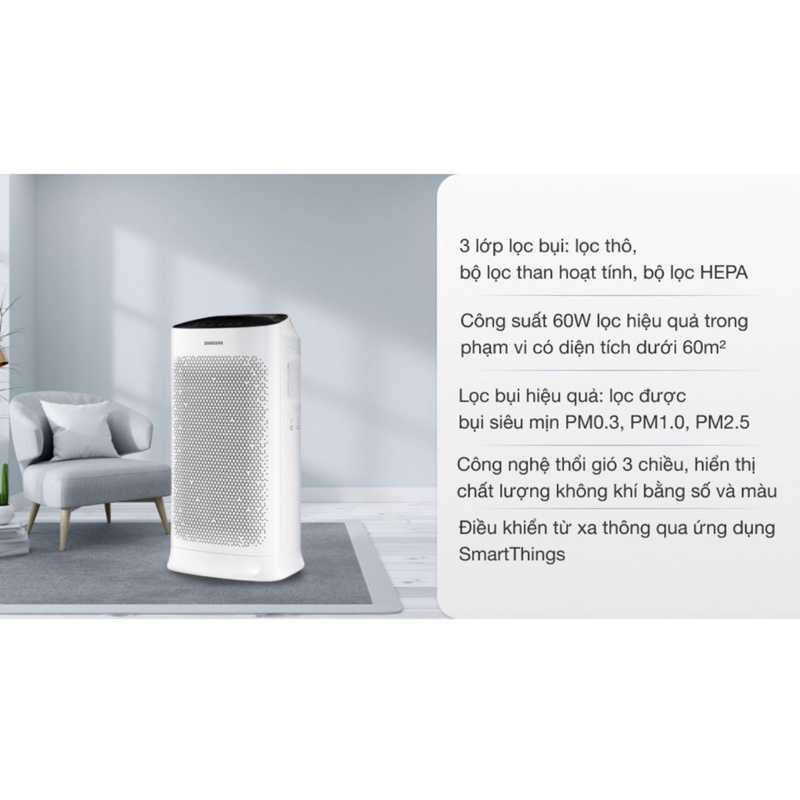 Máy lọc không khí Samsung AX60R5080WD/SV 60W