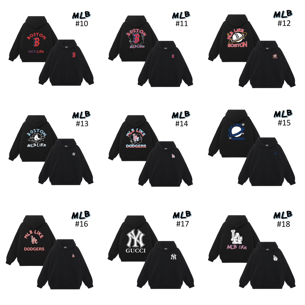 Hoodie MLB Full Mẫu Mới Vải Nỉ Bông Cotton 100% Link 1