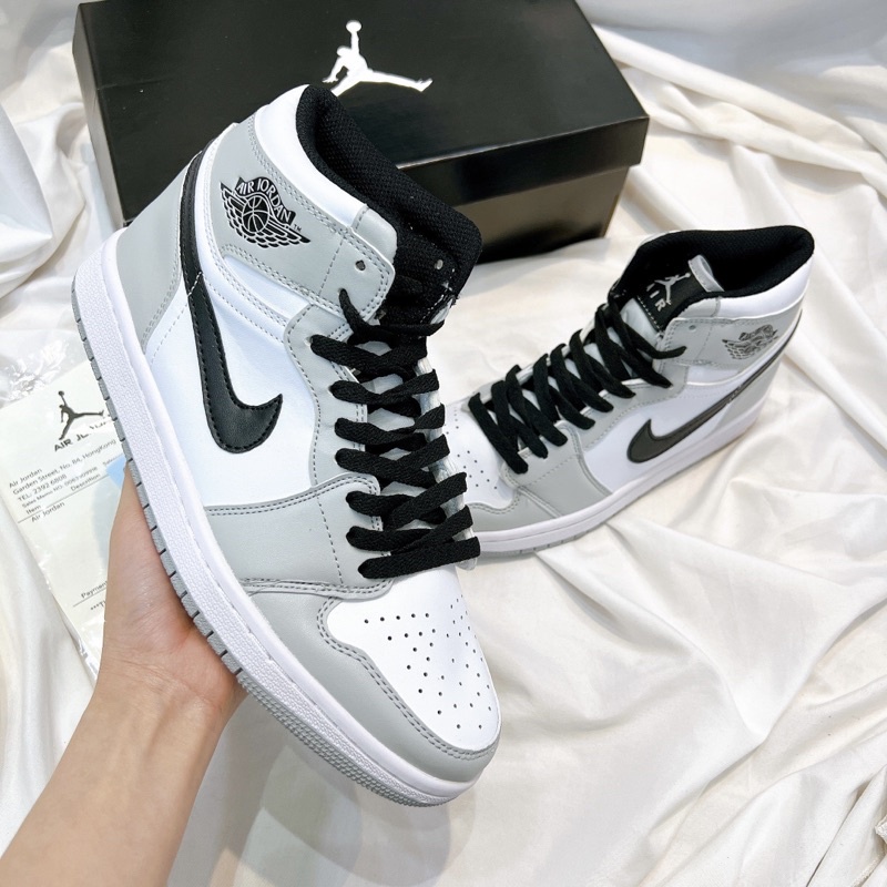 Giày Jordan Panda Ghi Xám Cổ Cao Giầy JD Màu Ghi Cao Cấp Full Size Full Box (Hàng Mới Về)