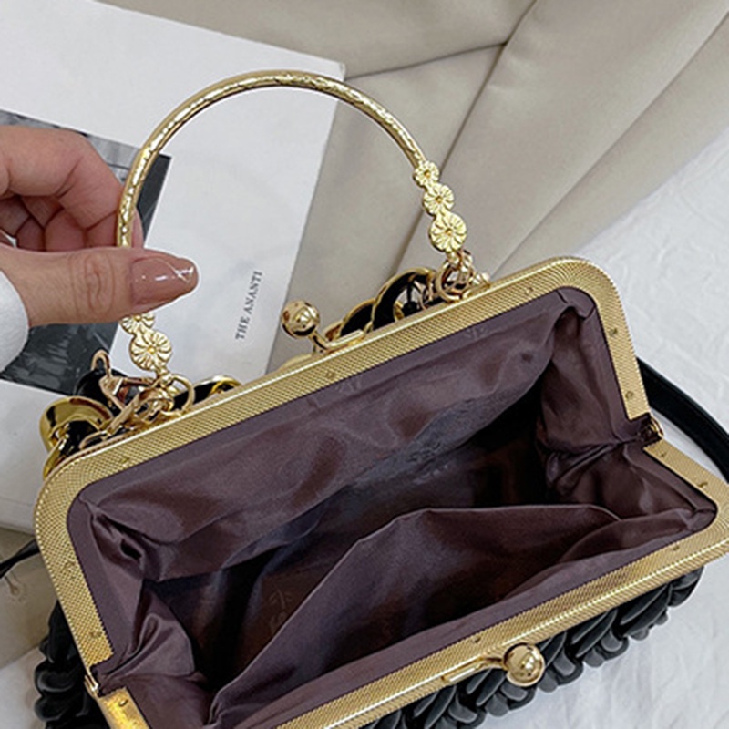 IELGY Túi Đeo Chéo Dây Xích Phong Cách Pháp Thời Trang Cho Nữ