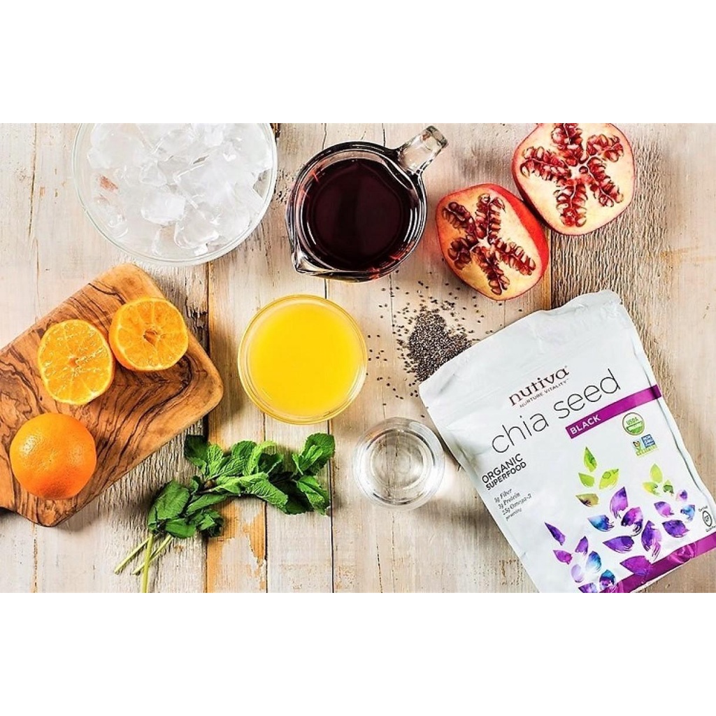 [Chính hãng] Hạt chia Mỹ Nutiva Chia Seed Organic Superfood Black 907g - Rất tốt cho sức khỏe, đặc biệt người ăn kiêng