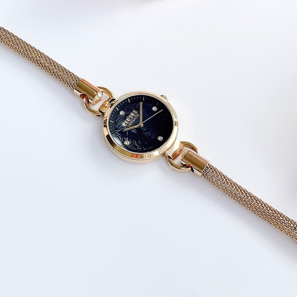 Đồng hồ nữ dây thép Versus By Versace Roslyn Black Dial