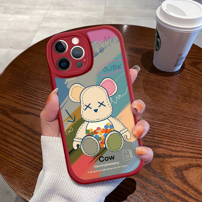 Ốp Điện Thoại Chống Rơi Hình Gấu Cho iPhone 11 13 12 Pro MAX 6 6Plus 7 8 Plus 14 XR X XS MAX SE 2020 11Promax 14Pro