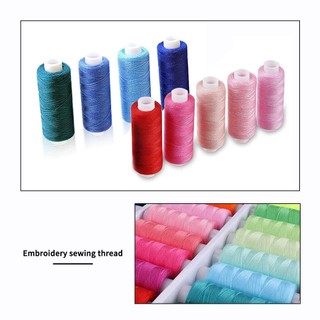 Bộ 30 Cuộn Chỉ Thêu Polyester Nhiều Màu Sắc