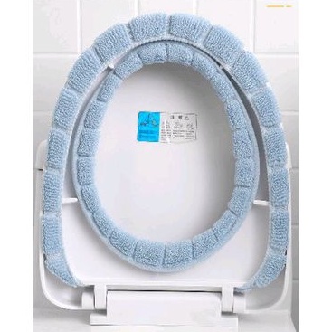 Miếng lót bồn cầu, toilet NỈ BÔNG TRÒN chống lạnh mùa đông - Labi
