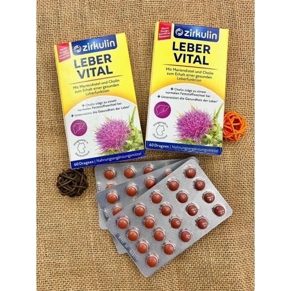 Bổ.gan leber vital zirkulin Đức . hộp 60 viên