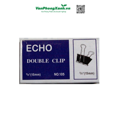 Kẹp sắt đen Echo 105 - 15mm (Hộp) - HD