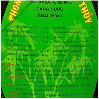 PHONG TÊ CỐT THỐNG THUỶ - CHAI 280ML