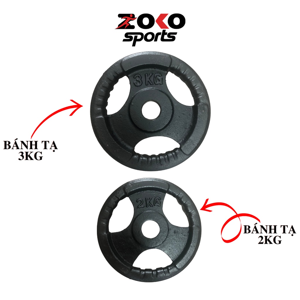 Tạ đĩa gang 3kg, bánh tạ gang, tạ đĩa ba cánh lỗ phi 30 bền đẹp giá tốt sản xuất Việt Nam - SÀI GÒN SPORT