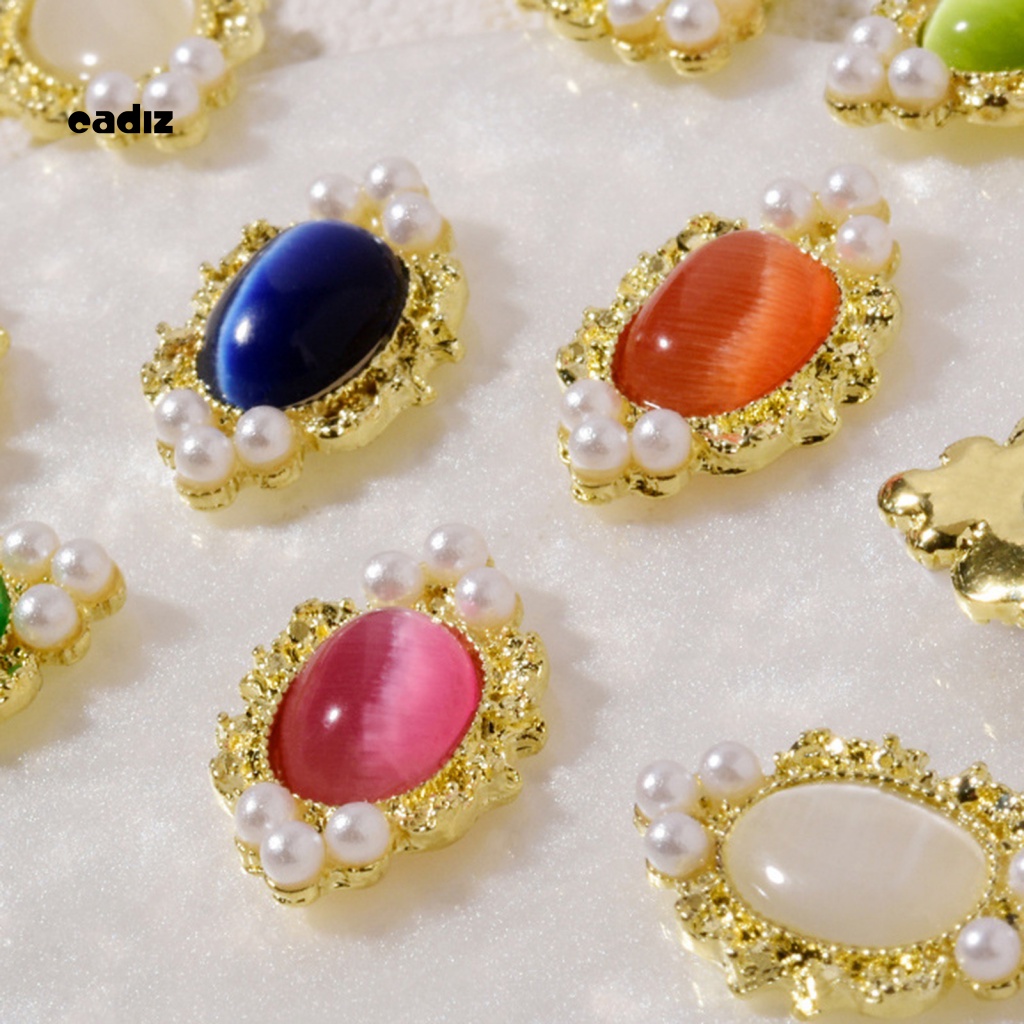 Set 5 Phụ Kiện Đá Mắt Mèo Mini Đính Trang Trí Móng Tay Sáng Tạo