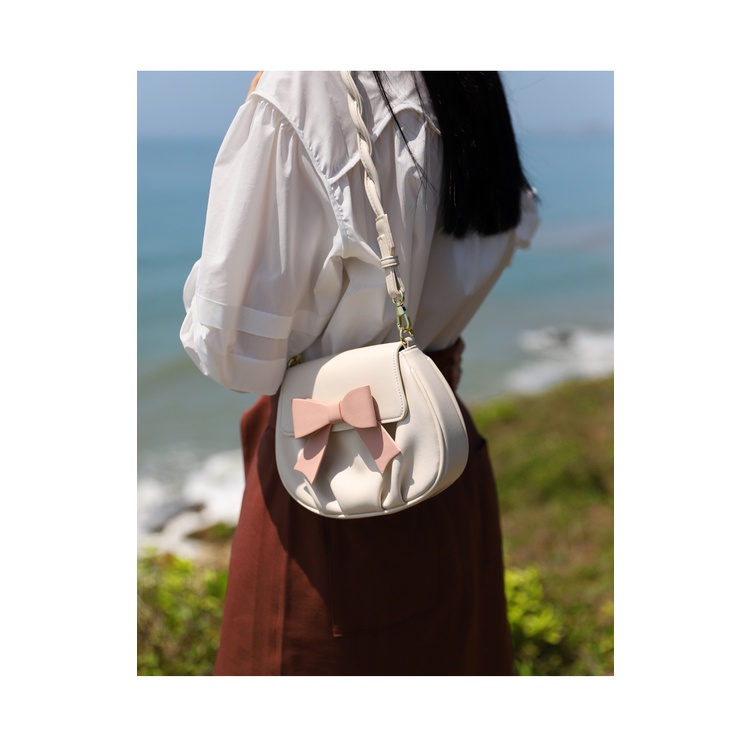 Túi xách nữ đeo nhiều kiểu nơ hồng xinh xắn dáng tiểu thư tuyệt đẹp Capucha T66