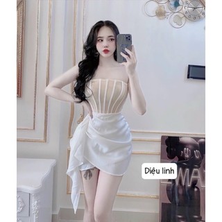 Váy lụa dự tiệc cúp ngực sang chảnh