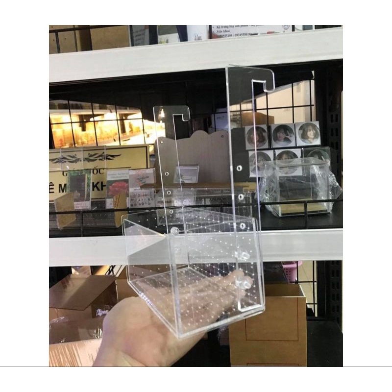 Box dưỡng tép - cá acrylic kẻ vạch cao cấp