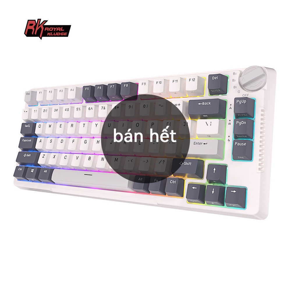 RK H81 Hết kho Bàn phím cơ bluetooth 2.4G không dây 80% RK ROYAL KLUDGE RKH81 chuyên dụng để chơi game