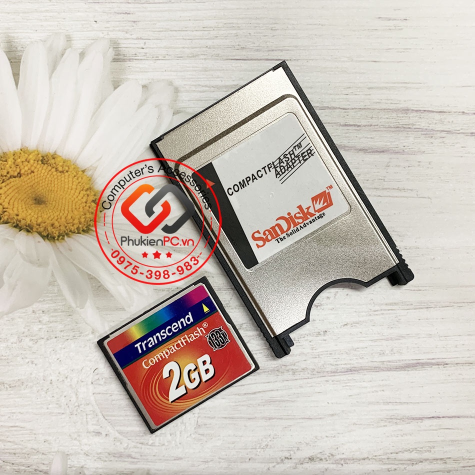 Thẻ nhớ CF card Transcend công nghiệp 2GB 133x, chuyên dùng cho máy CNC, PLC, cơ khí chính xác