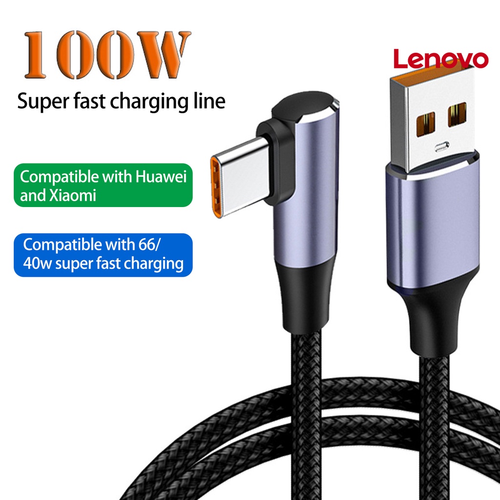 Dây cáp sạc nhanh LENOVO KC-6A 100W USB loại C thích hợp cho điện thoại di động