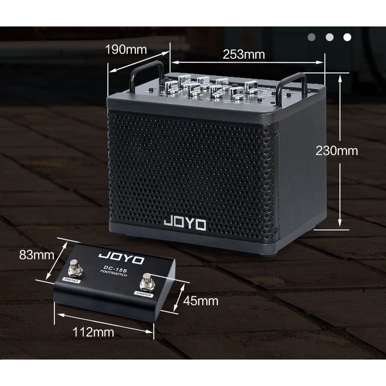 Joyo DC-15S - Loa Amplifier Guitar Bluetooth 4.0 Kèm Footswitch , Pin Sạc Tích Hợp