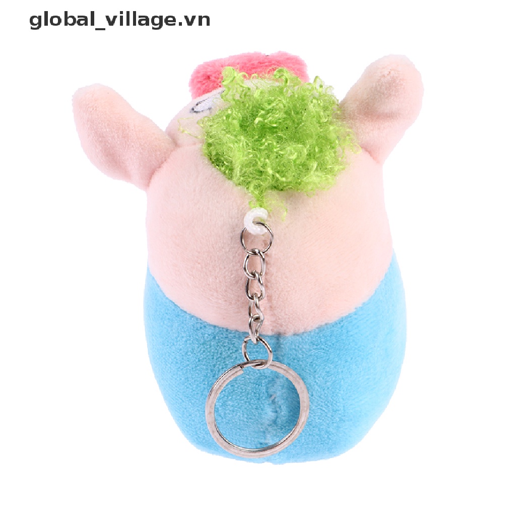 1 Chú Heo Nhồi Bông Màu Xanh Lá Cây Giận Dữ Nhồi Bông Mềm Mại Trang Trí Túi Xách / Móc Khóa