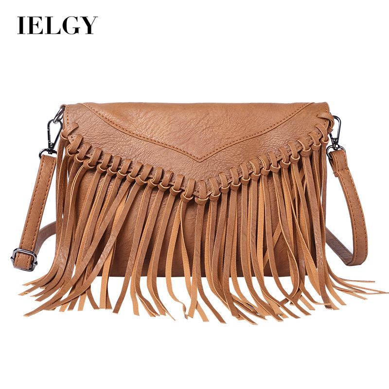 Túi Đeo Chéo Dạng Bì Thư Phối Tua Rua Phong Cách Kỳ Nghỉ Cho Nữ