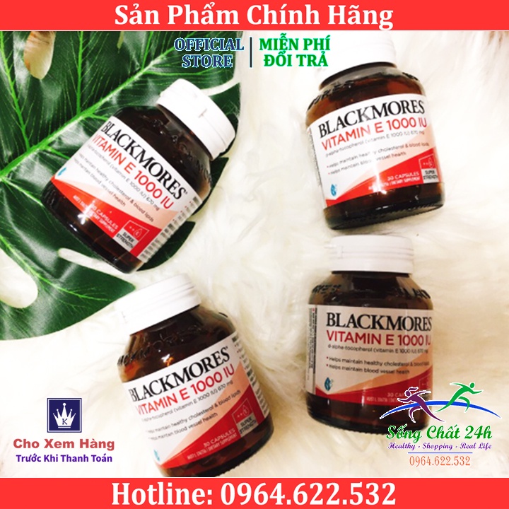 Viên Uống Bổ Sung Vitamin E Blackmores Vitamin E 1000 IU Của Úc