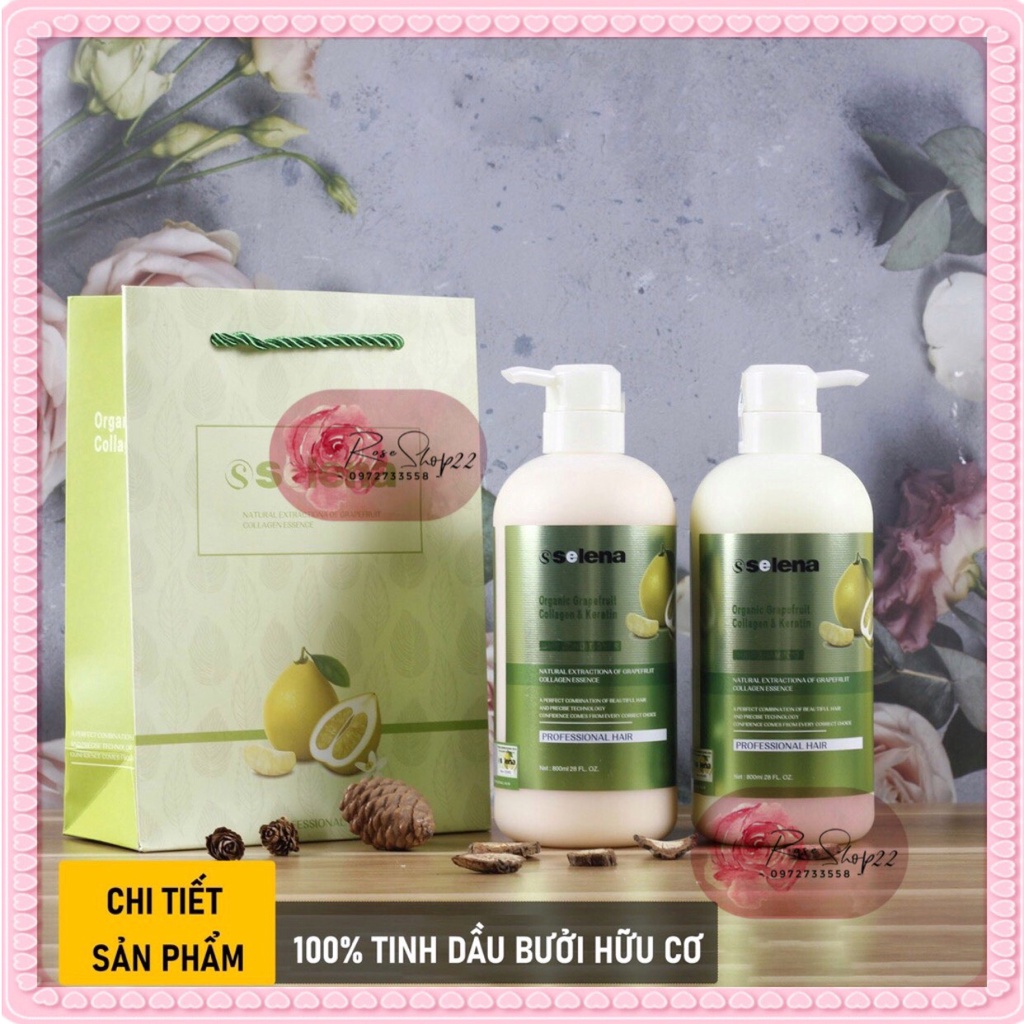Dầu Gội Cặp Bưởi Selena 800ml