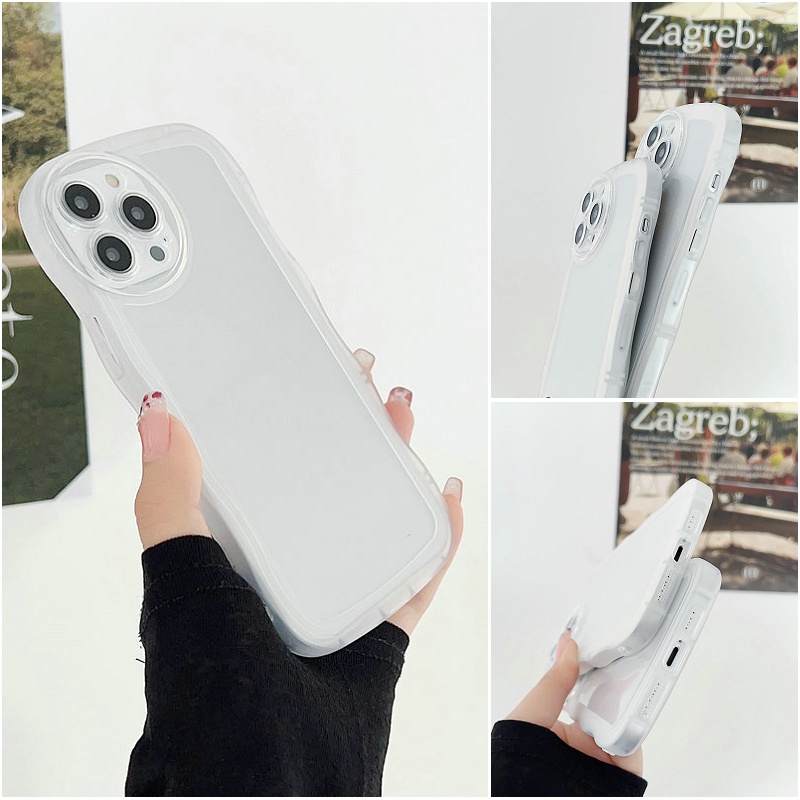Casing Redmi 12C A1 10C 10A 9C 9A 9S 8 6A 5A Note 12 4G 5G 11S 11 10s 10 Pro 9 9S 8 POCO X4 X5 M3 X3 Pro NFC Waves Edge Fine Hole Clear Soft Phone Case Cover STB 01
