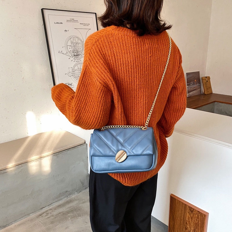 MISCHA Túi Đeo Chéo Vai Bằng Da PU Màu Trơn Thời Trang Sành Điệu Cho Nữ