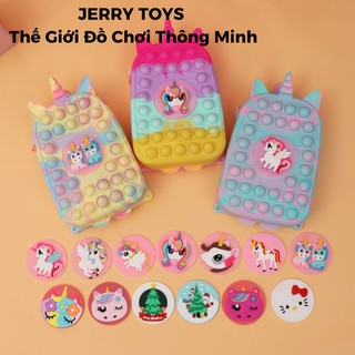 Túi đeo chéo pop it có đèn nhấp nháy xinh xắn cho bé gái