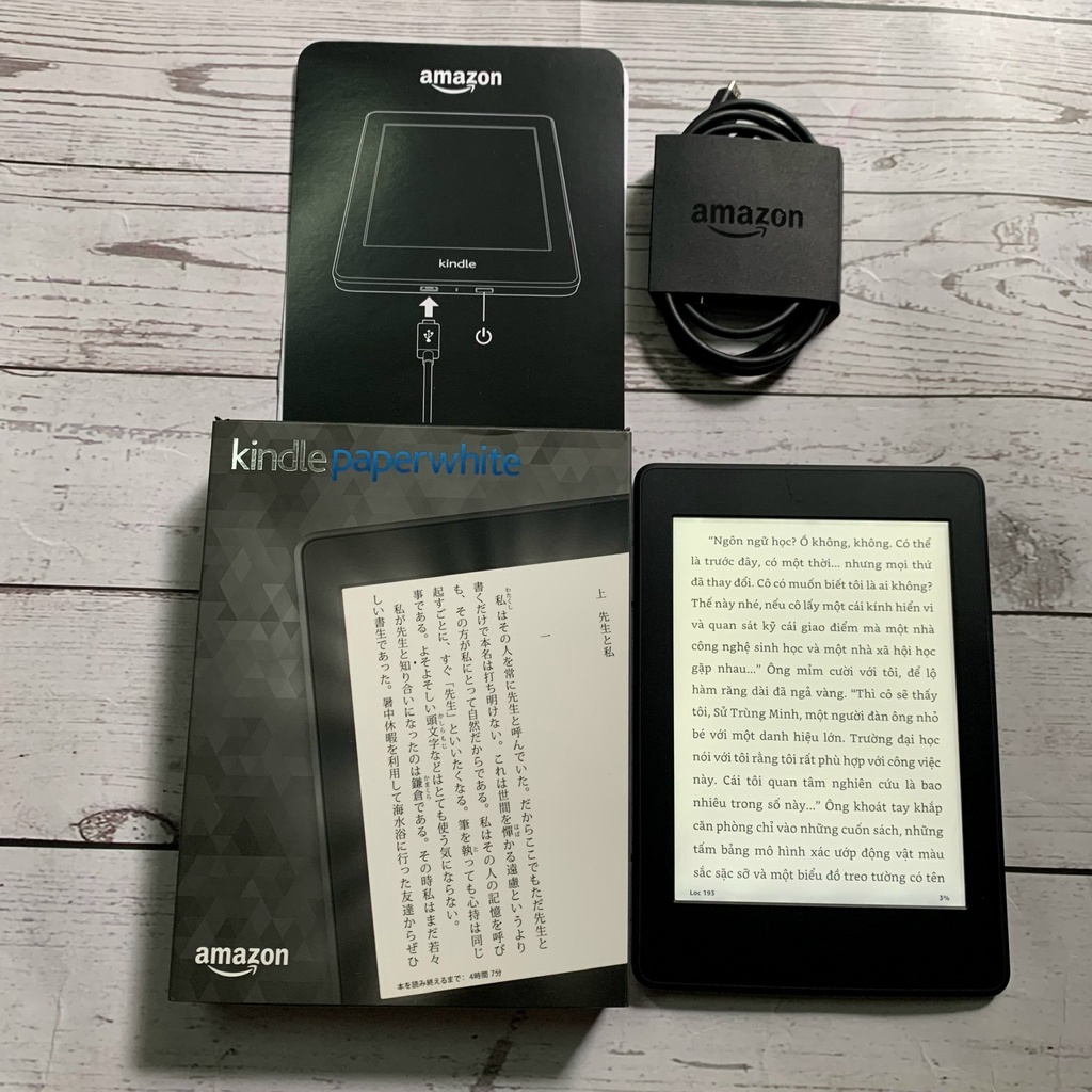 Máy đọc sách Kindle Paperwhite 3 (7th) Kindle PPW3 - Hàng likenew fullbox