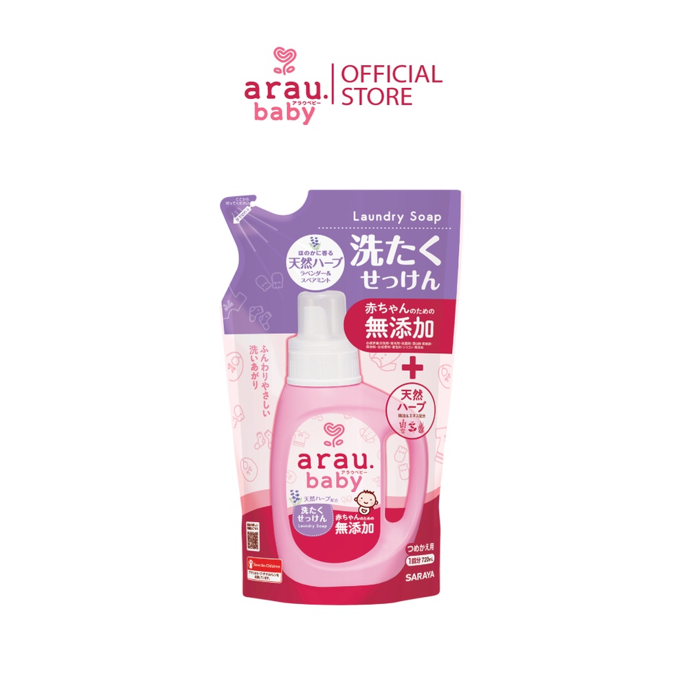 Nước giặt đồ trẻ em Arau Baby dạng túi 720ml