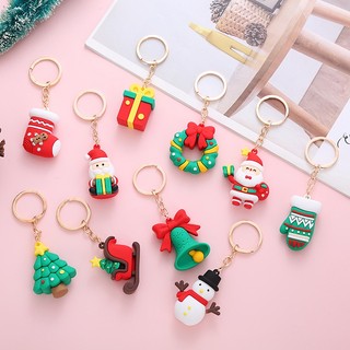 Móc khóa trang trí giáng sinh hình ông già noel dễ thương 2024