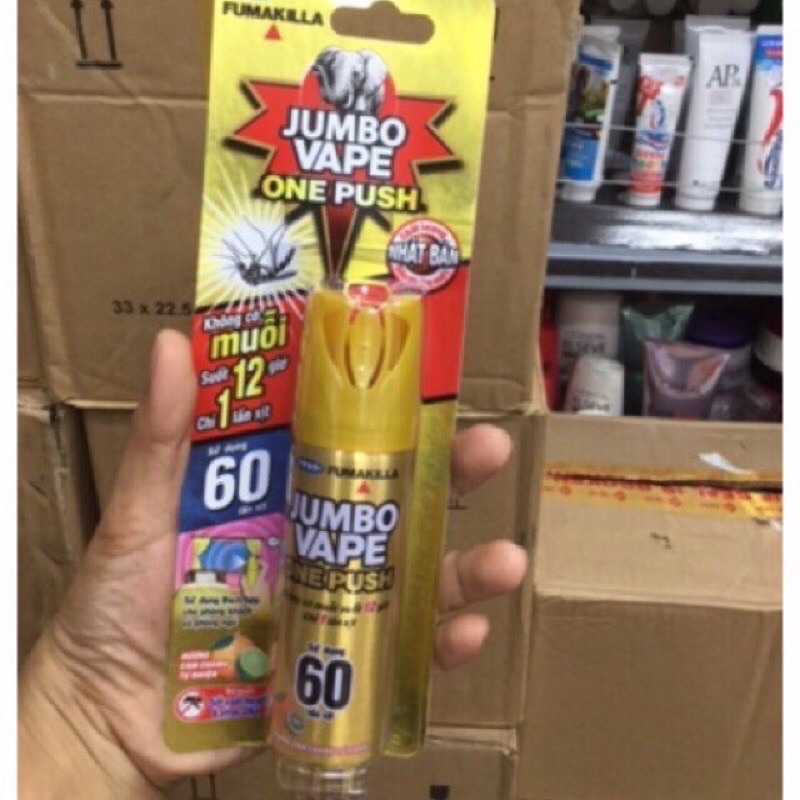 Xịt đuổi muỗi Jumbo Vape Onepush (60 lần xịt)