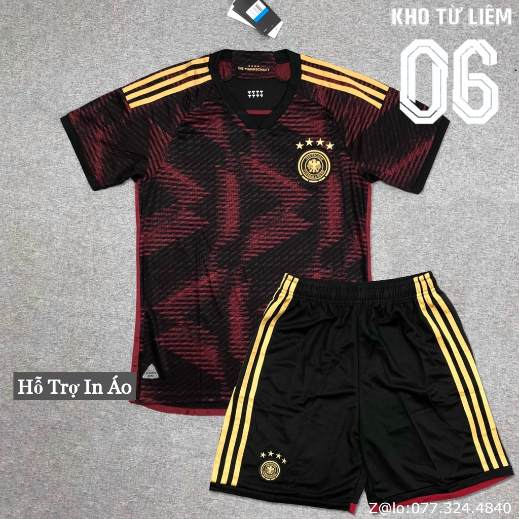 Đồ đá banh - bộ quần áo đá bóng nam ngắn tay đội tuyển Đức Màu Tím Chất Vải Fex Thái cao cấp