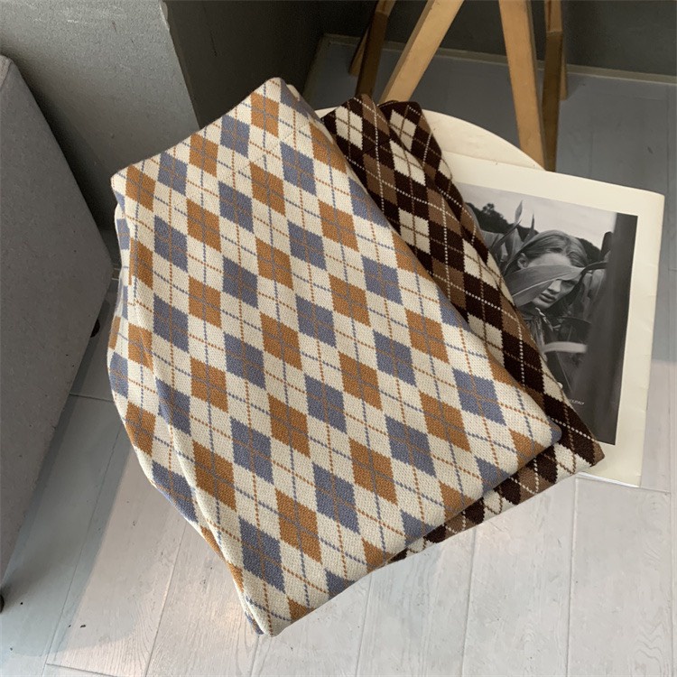 Chân Váy midi họa tiết vải len Ulzzang style 🌸 Hàng Quảng Châu