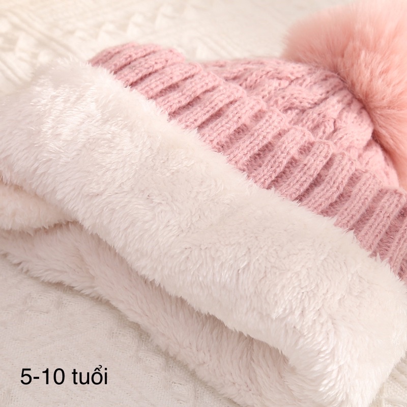 Mũ Len Lót Lông Dày