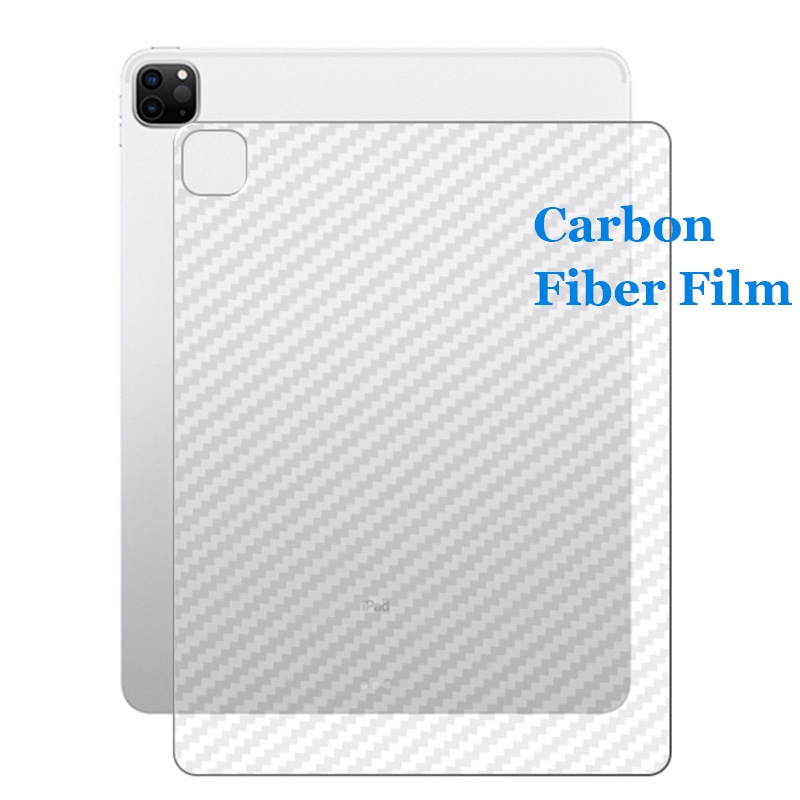 Phim Dán Bảo Vệ Mặt Sau Máy Tính Bảng Bằng Sợi Carbon Trong Suốt 3D Cho iPad Pro 12.9 2022 2021 2020 2018