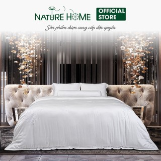 Bộ chăn ga nature home tencel anh đào trắng 2023