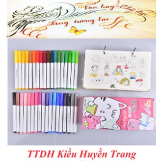 Bút Lông Màu Fiber Pen Thiên Long 36 màu