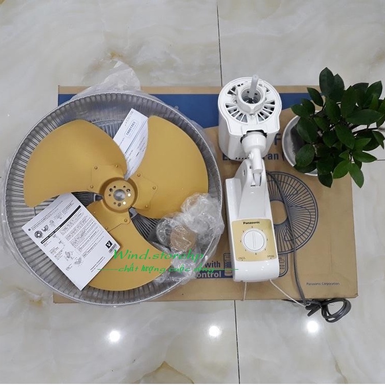 Quạt Treo Tường Panasonic F-409UGO Cánh Kim Loại Màu Vàng - Hàng Chính Hãng - F409UGO / F409U / F-409U
