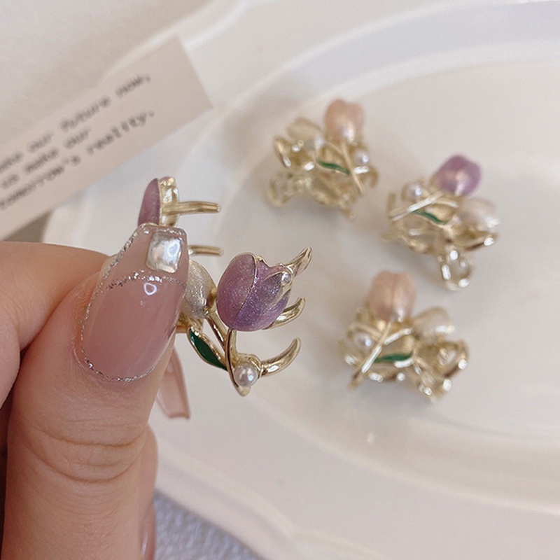 Kẹp Tóc Hoa Tulip Thời Trang Cho Nữ