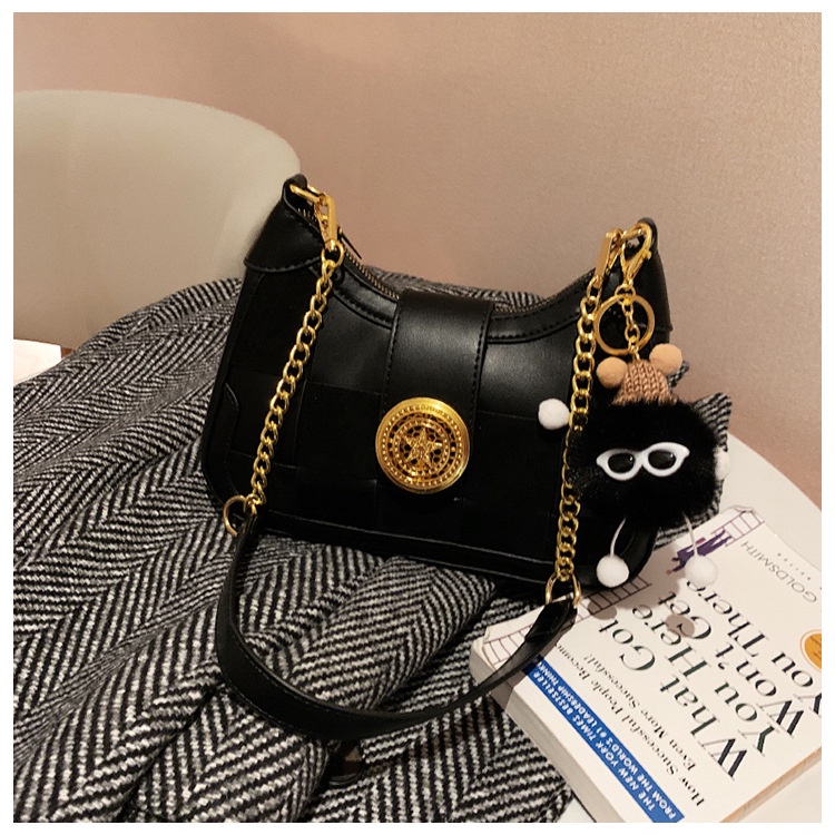 Túi Đeo Chéo Đan Lát Màu Sắc Tương Phản Phong Cách Hàn Quốc Dành Cho Nữ