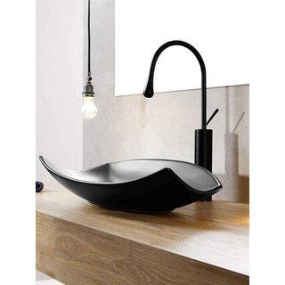 Lavabo để bàn nghệ thuật màu đen (KT 60x35)