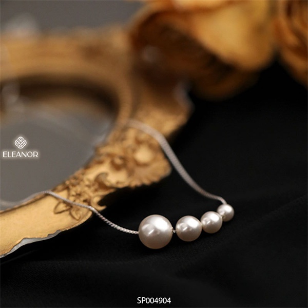 Dây chuyền nữ Eleanor Accessories mặt ngọc trai nhân tạo phụ kiện trang sức sang chảnh thanh lịch
