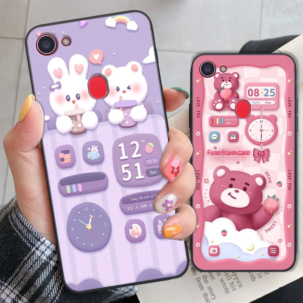 Ốp Oppo F5 / F5 Youth / F7 gấu cute gấu dễ thương nhiều màu sắc ốp xinh cá tính