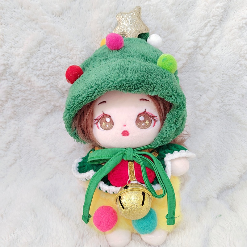 Búp Bê 20cm Hình Cây Thông Giáng Sinh Dễ Thương Trang Phục Quần Áo Xiao Zhan Yibo Tfboys Jimin