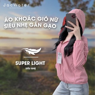 Áo khoác gió nữ 2 lớp mỏng chống nắng nước, vải gân gạo thông thoáng JACWATER V356