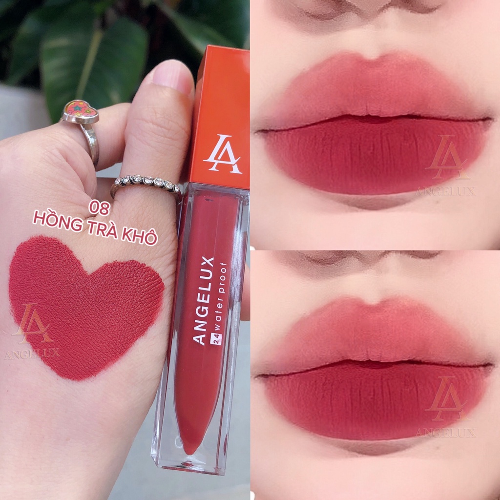 Son Kem Siêu Lì Angelux Màu Hồng Trà Khô