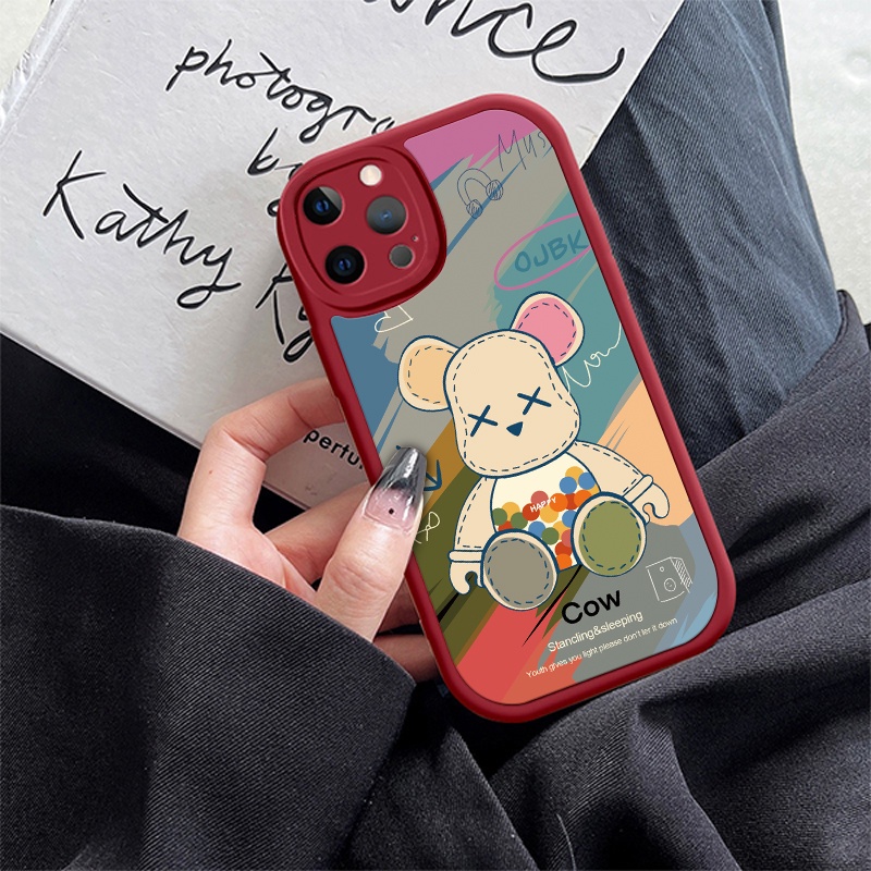 Ốp Điện Thoại Chống Rơi Hình Gấu Cho iPhone 11 13 12 Pro MAX 6 6Plus 7 8 Plus 14 XR X XS MAX SE 2020 11Promax 14Pro