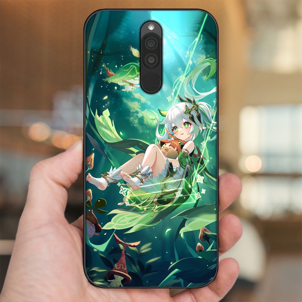 Ốp lưng Xiaomi Redmi 8 viền đen in hình Nahida Genshin Impact