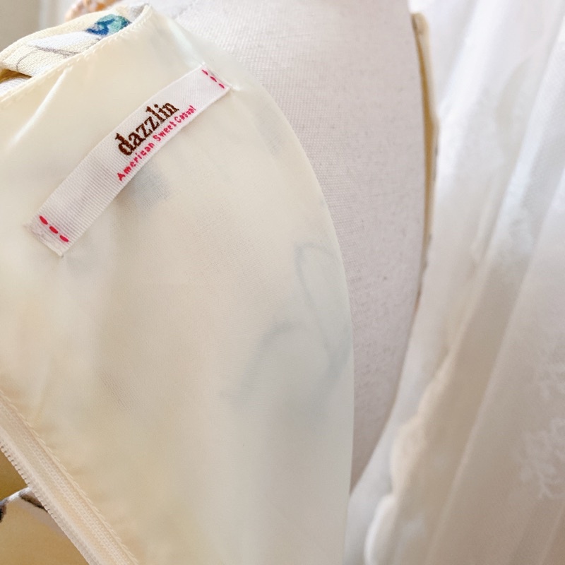 Đầm thô Nhật Dazzlin in hoa pastel dễ thương